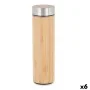 Thermos 500 ml Natural Metal Bamboo (6 Units) by Kinvara, Thermos flasks - Ref: S3629785, Price: 56,94 €, Discount: %