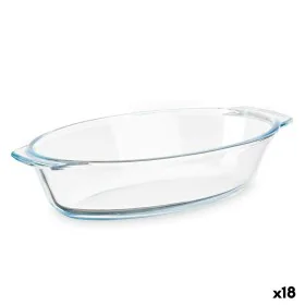 Serving Platter With handles Transparent Borosilicate Glass 700 ml 23,6 x 5,3 x 13 cm (18 Units) by Vivalto, Plates and dishe...