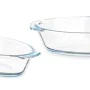 Serving Platter With handles Transparent Borosilicate Glass 700 ml 23,6 x 5,3 x 13 cm (18 Units) by Vivalto, Plates and dishe...