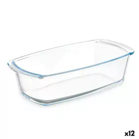 Recipiente de Cozinha Com pegas Transparente Vidro de Borosilicato 1,6 L 27 x 7,2 x 14 cm (12 Unidades) de Vivalto, Pratos e ...