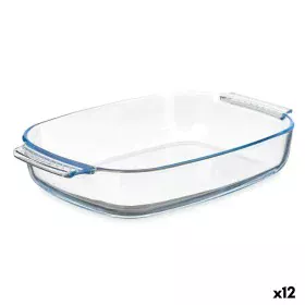 Recipiente de Cozinha Com pegas Transparente Vidro de Borosilicato 2 L 30,2 x 6 x 19,6 cm (12 Unidades) de Vivalto, Pratos e ...