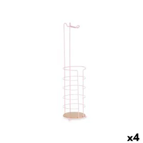 Toilet Roll Holder Pink Metal Bamboo 16,5 x 63,5 x 16,5 cm (4 Units) by Berilo, Toilet accessories - Ref: S3629883, Price: 34...