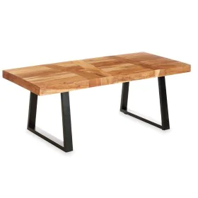 Table d'appoint Trama 120 x 60 x 48 cm Marron Noir Bois d'acacia de Gift Decor, Tables - Réf : S3629885, Prix : 126,20 €, Rem...