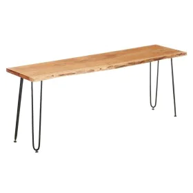 Banc TV Live Edge 140 x 37 x 52 cm Marron Noir Bois d'acacia de Gift Decor, Tables et supports de télévision - Réf : S3629890...