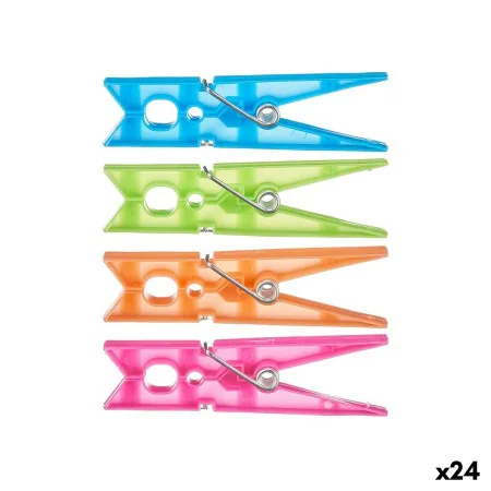 Clothes Pegs Multicolour Plastic 24 Pieces Set (24 Units) by BigBuy Home, Laundry Pegs - Ref: S3629948, Price: 24,67 €, Disco...