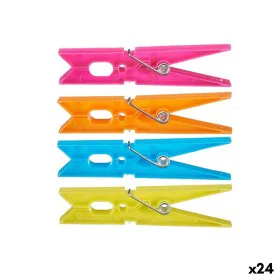 Clothes Pegs Multicolour Plastic 24 Pieces Set (24 Units) by BigBuy Home, Laundry Pegs - Ref: S3629950, Price: 35,42 €, Disco...