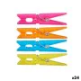 Clothes Pegs Multicolour Plastic 24 Pieces Set (24 Units) by BigBuy Home, Laundry Pegs - Ref: S3629950, Price: 34,85 €, Disco...