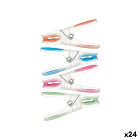 Pinzas para la Ropa Multicolor Silicona Plástico 20 Piezas Set (24 Unidades) de BigBuy Home, Pinzas para tender la ropa - Ref...