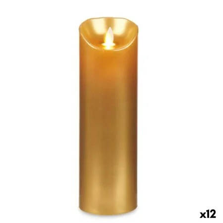 LED Candle Golden 8 x 8 x 25 cm (12 Units) by Acorde, Candle Lights - Ref: S3629970, Price: 61,87 €, Discount: %