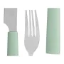 Cutlery Set Green Silver Stainless steel Plastic (6 Units) by Kinvara, Cutlery sets - Ref: S3630009, Price: 33,48 €, Discount: %