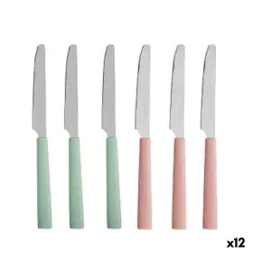 Ensemble de Couteaux Vert Rose Argenté Acier inoxydable Plastique (12 Unités) de Kinvara, Couteaux - Réf : S3630017, Prix : 1...