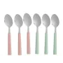 Set of Spoons Dessert Green Pink Silver Stainless steel Plastic 15,7 cm (12 Units) by Kinvara, Spoons - Ref: S3630019, Price:...