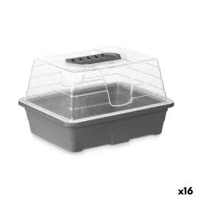 Greenhouse Grey Transparent Plastic 21,5 x 12,8 x 17,4 cm (16 Units) by Ibergarden, Greenhouses - Ref: S3630021, Price: 41,55...