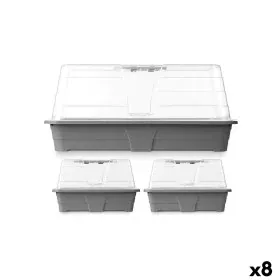 Gewächshaus-Set Grau Durchsichtig Kunststoff (8 Stück) von Ibergarden, Gartengewächshäuser - Ref: S3630025, Preis: 71,57 €, R...