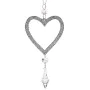 Christmas bauble Heart Silver Plastic Glitter 9 x 16 x 2 cm (24 Units) by Krist+, Christmas - Ref: S3630056, Price: 28,37 €, ...