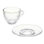 Tasse avec sous-tasse Transparent verre 85 ml (6 Unités) de Vivalto, Tasses - Réf : S3630103, Prix : 6,85 €, Remise : %