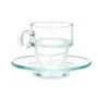 Tasse avec sous-tasse Transparent verre 90 ml (6 Unités) de Vivalto, Tasses - Réf : S3630104, Prix : 7,61 €, Remise : %