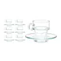 Tasse avec sous-tasse Transparent verre 90 ml (6 Unités) de Vivalto, Tasses - Réf : S3630104, Prix : 7,61 €, Remise : %