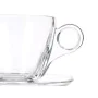 Taza con Plato Transparente Vidrio 170 ml (6 Unidades) de Vivalto, Tazas - Ref: S3630105, Precio: 10,51 €, Descuento: %