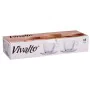 Cup with Plate Transparent Glass 170 ml (6 Units) by Vivalto, Cups - Ref: S3630105, Price: 10,51 €, Discount: %