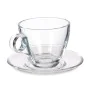 Cup with Plate Transparent Glass 170 ml (6 Units) by Vivalto, Cups - Ref: S3630105, Price: 10,51 €, Discount: %