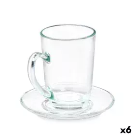 Tasse mit Untertasse Durchsichtig Glas 200 ml (6 Stück) von Vivalto, Tassen - Ref: S3630106, Preis: 10,51 €, Rabatt: %