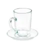 Cup with Plate Transparent Glass 200 ml (6 Units) by Vivalto, Cups - Ref: S3630106, Price: 10,51 €, Discount: %