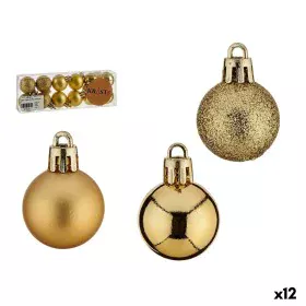 Set de Bolas de Navidad Dorado PVC Ø 3 cm (12 Unidades) de Krist+, Navidad - Ref: S3630163, Precio: 15,37 €, Descuento: %