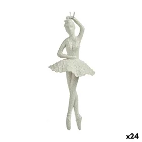 Christmas bauble Ballerina White Plastic Glitter 6,7 x 16 x 6,7 cm (24 Units) by Krist+, Christmas - Ref: S3630164, Price: 38...