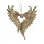 Christmas bauble Angel Wings champagne Plastic Glitter 12 x 13 x 2,5 cm (24 Units) by Krist+, Christmas - Ref: S3630171, Pric...