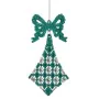 Décorations de Noël Lien Losanges Vert Plastique Paillettes 7,5 x 1 x 15,5 cm (24 Unités) de Krist+, Noël - Réf : S3630177, P...