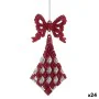 Décorations de Noël Lien Losanges Fuchsia Plastique Paillettes 7,5 x 1 x 15,5 cm (24 Unités) de Krist+, Noël - Réf : S3630178...