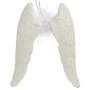 Christmas bauble Angel Wings White Plastic Glitter 12,5 x 15 x 2,5 cm (24 Units) by Krist+, Christmas - Ref: S3630184, Price:...