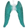 Décorations de Noël Ailes d'ange Vert Plastique Paillettes 12,5 x 15 x 2,5 cm (24 Unités) de Krist+, Noël - Réf : S3630187, P...