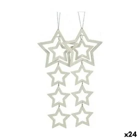 Conjunto de Decorações de Natal Estrelas Madrepérola 19 x 0,2 x 23 cm (24 Unidades) de Krist+, Natal - Ref: S3630190, Preço: ...