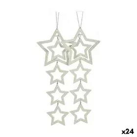 Set Adornos de Navidad Estrellas Nácar 19 x 0,2 x 23 cm (24 Unidades) de Krist+, Navidad - Ref: S3630190, Precio: 39,98 €, De...