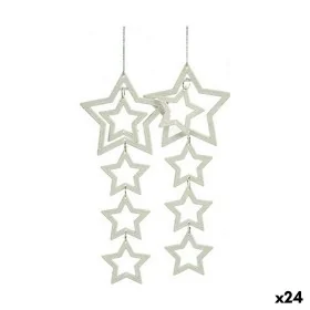 Set Adornos de Navidad Estrellas Blanco 19 x 0,2 x 23 cm (24 Unidades) de Krist+, Navidad - Ref: S3630191, Precio: 39,98 €, D...