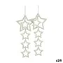 Christmas Decorations Set Stars White 19 x 0,2 x 23 cm (24 Units) by Krist+, Christmas - Ref: S3630191, Price: 39,98 €, Disco...