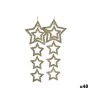 Christmas Decorations Set Stars champagne 19 x 0,2 x 23 cm (48 Units) by Krist+, Christmas - Ref: S3630192, Price: 69,61 €, D...