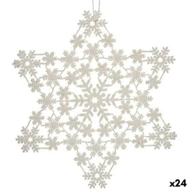 Adorno Navideño Estrella Nácar 31,5 x 32 x 0,1 cm (24 Unidades) de Krist+, Navidad - Ref: S3630194, Precio: 37,49 €, Descuent...