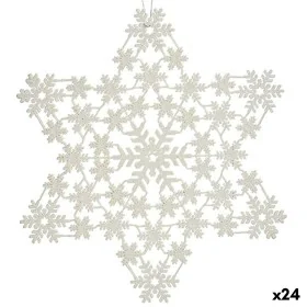 Adorno Natalício Estrela Branco 31,5 x 32 x 0,1 cm (24 Unidades) de Krist+, Natal - Ref: S3630195, Preço: 37,49 €, Desconto: %