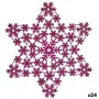 Christmas bauble Star Fuchsia 29 x 0,1 x 32 cm (24 Units) by Krist+, Christmas - Ref: S3630198, Price: 37,49 €, Discount: %