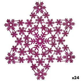 Christmas bauble Star Fuchsia 29 x 0,1 x 32 cm (24 Units) by Krist+, Christmas - Ref: S3630198, Price: 37,49 €, Discount: %