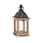 Lanterne Noir Naturel Bois 13 x 29 x 13 cm Grille (6 Unités) de Gift Decor, Bougeoirs et chandeliers - Réf : S3630209, Prix :...