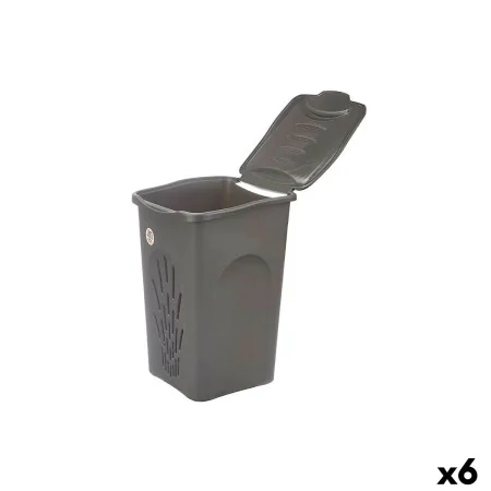 Laundry basket Stefanplast Anthracite Plastic 50 L 37 x 56 x 39 cm (6 Units) by Stefanplast, Laundry Baskets - Ref: S3630216,...