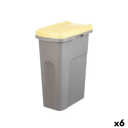 Rubbish bin Stefanplast Yellow Grey Plastic 25 L (6 Units) by Stefanplast, Wastebaskets - Ref: S3630219, Price: 59,11 €, Disc...