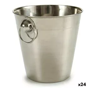 Ice Bucket Silver Stainless steel 1 L 12 x 12 x 12 cm (24 Units) by Kinvara, Ice buckets and tongs - Ref: S3630226, Price: 39...