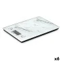 balança de cozinha 5 kg Mármore Branco 14 x 2 x 20 cm (6 Unidades) de Kinvara, Balanças de cozinha - Ref: S3630273, Preço: 40...