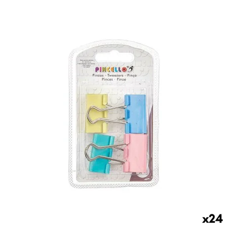 Pinze Clip Grande Multicolore Metallo (24 Unità) di Pincello, Graffette, molle fermacarte e anelli - Rif: S3630330, Prezzo: 1...