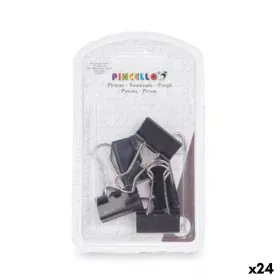 Clamps Clip Medium Black Metal (24 Units) by Pincello, Clips, Clamps & Rings - Ref: S3630334, Price: 15,71 €, Discount: %